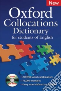 Oxford collocation dictionary. Con CD-ROM libro