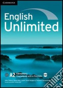 Aavv English Unlimited Elem Std E-pack W/a libro di Tilbury Alex, Rea David, Hendra Leslie A.