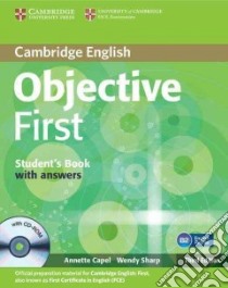 Objective First 3ed Sb W/a+cdrom libro di Capel Annette, Sharp Wendy