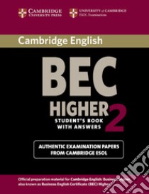 Cambridge English Business Certificate. Higher 2 Student's Book with answers libro