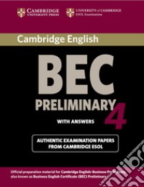 Cambridge English Business Certificate. Preliminary 4 Student's Book with answers libro