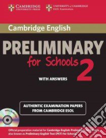 Esol Camb Pet For Schools 2 Self Study Pack libro