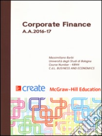 Corporate finance A. A. 2016-17 libro