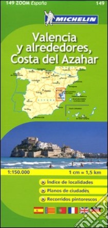 Valencia y alrededores, Costa del Azahar 1:150.000. Ediz. multilingue libro