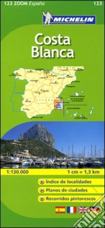 Costa Blanca 1:130.000. Ediz. multilingue libro