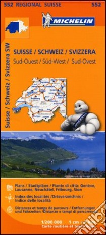 Suisse-Schweiz-Svizzera Sud-Ovest 1:200.000 libro