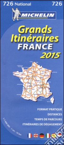 France. Grands itinéraires-France route planning. 2015 1:1.000.000 libro