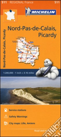 Nord, Pas-de-Calais, Picardy-Nord, Pas-de-Calais, Picardie 1:200.000 libro