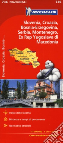 Slovenia Croazia Bosnia 1:1.000.000 libro