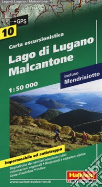Lago di Lugano, Malcantone 1:50.000. Carta escursionistica libro
