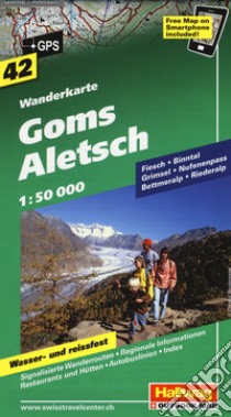Goms Aletsch 1:50.000. Carta escursionistica libro