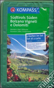 Carta escursionistica n. 698. Alto Adige Sud (set con due cartine) 1:25.000. Adatto a GPS. Digital map. DVD-ROM libro