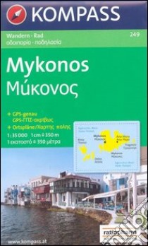 Carta escursionistica n. 249. Grecia. Mykonos 1:35.000. Adatto a GPS. Digital map. DVD-ROM libro