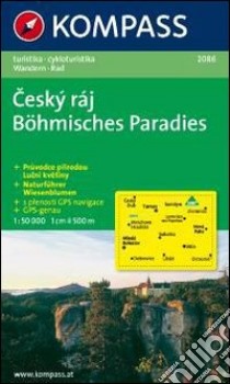 Carta escursionistica n. 2086. Repubblica Ceca. Böhmisches Paradies 1:50.000. Adatto a GPS. DVD-ROM digital map libro