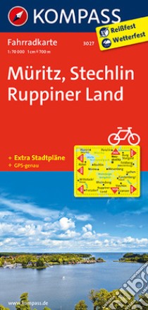 Carta cicloturistica n. 3027. Muritz, Stechlin, Ruppiner Land 1:70.000. Adatto a GPS. Digital map. DVD-ROM libro