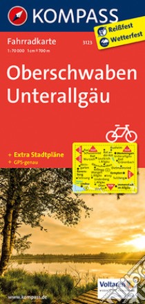 Carta cicloturistica n. 3123. Obershwaben, Unterallgäu 1:70.000. Adatto a GPS. Digital map. DVD-ROM libro