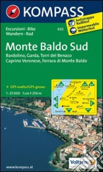 Carta escursionistica n. 692. Monte Baldo Sud 1:25.000. Adatto a GPS. Digital map. DVD-ROM libro