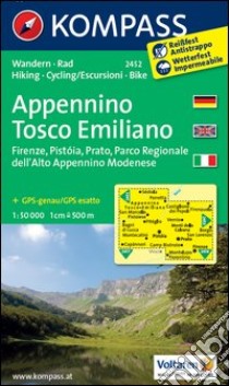 Carta escursionistica n. 2452. Appennino Tosco Emiliano. Adatto a GPS. Digital map. DVD-ROM libro