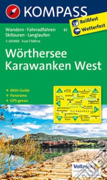 Wanderkarte n. 61. Wörthersee-Karawanken West libro