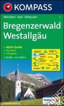 Carta escursionistica n. 2. Austria. Vorarlberg. Bregenzerwald-Westallgäu 1:50.000. Adatto a GPS. Digital map. DVD-ROM libro