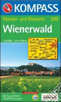 Carta escursionistica n. 209. Austria. Ad est delle Alpi. Vienna, Stiria... Wienerwald 1:50.000. Adatto a GPS. DVD-ROM digital map. Ediz. bilingue libro