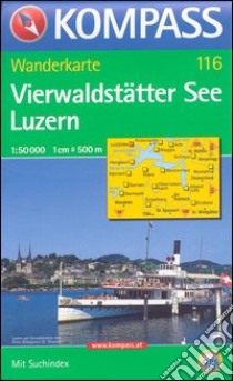 Carta escursionistica n. 116. Svizzera, Alpi occidentale. Vierwaldstätter See, Luzern 1:50.000. Adatto a GPS. Digital map. DVD-ROM libro