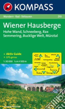 Carta escursionistica n. 210. Austria. Ad est delle Alpi. Vienna, Stiria... Wiener Hausberge, Schneeberg, Rax, Semmering 1:50.000. Adatto a GPS. DVD-ROM digital map. Ediz. bilingue libro