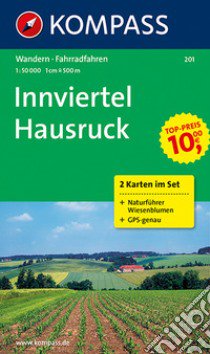 Carta escursionistica n. 201. Austria. Ad est delle Alpi. Vienna, Stiria... Innviertel, Hausruckwald 1:50.000 (set con due carte). Adatto a GPS. DVD-ROM digital map. Ediz. bilingue libro