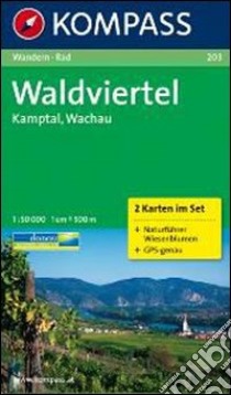 Carta escursionistica n. 203. Austria. Ad est delle Alpi. Vienna... Waldviertel, Kamptal, Wachau 1:50.000 (set con due carte). Adatto a GPS. DVD-ROM digital map. Ediz. bilingue libro