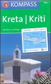 Carta escursionistica n. 244. Grecia. Kreta 1:140.000. Adatto a GPS. Digital map. DVD-ROM libro