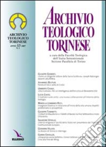 Archivio teologico torinese (2007) (1) libro