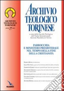 Archivio Teologico Torinese (2013) (2) libro