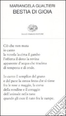 Bestia di gioia libro di Gualtieri Mariangela