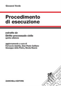 Procedimento di esecuzione libro di Verde Giovanni