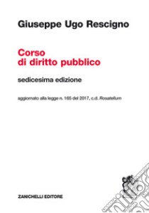 Corso di diritto pubblico libro di Rescigno Giuseppe Ugo