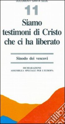 Siamo testimoni di Cristo che ci ha liberato. Dichiarazione libro di Sinodo dei vescovi (cur.)