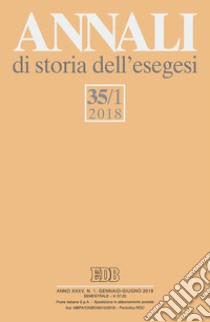 Annali di storia dell'esegesi (2018). Vol. 35/1 libro