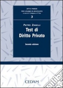 Test di diritto privato libro di Zanelli Pietro