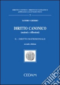 Diritto canonico (2) libro di Gherro Sandro