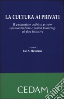 La cultura ai privati. Il partenariato pubblico privato (sponsorizzazioni e project financing) ed altre iniziative libro di Musumeci T. S. (cur.)