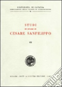 Studi in onore di Cesare Sanfilippo (7) libro