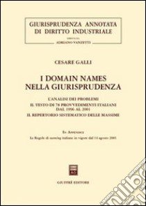 I domain names nella giurisprudenza. L'analisi dei problemi. Il testo di 78 provvedimenti italiani dal 1996 al 2001. Il repertorio sistematico delle massime libro di Galli Cesare