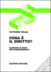 Cosa è il diritto? Elementi di base per comprenderlo libro di Italia Vittorio