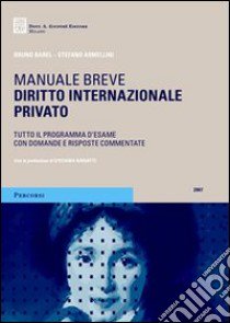 Diritto internazionale privato libro di Barel Bruno; Armellini Stefano