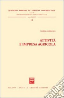 Attività e impresa agricola libro di Ambrosio Maria