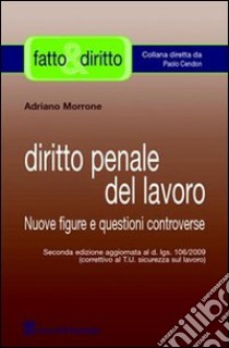 Diritto penale del lavoro. Nuove figure e questioni controverse libro di Morrone Adriano