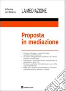 Proposta in mediazione libro di Boggio L. (cur.)