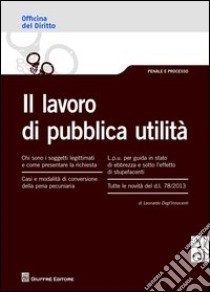 Il lavoro di pubblica utilità libro di Degl'Innocenti Leonardo