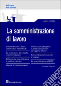 La somministrazione di lavoro libro di Dal Bon Emiliana