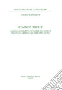 Provincia ribelle. Radicali, movimenti popolari e beni comuni nell'Italia meridionale dell'Ottocento libro di Buttiglione Antonio